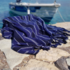 Elegantes Strandtuch Aus Baumwolle Herren Navy Large Für Segeln