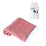 Kompaktes Dünnes Strandtuch Aus Baumwolle Im Beutel, Rot Large