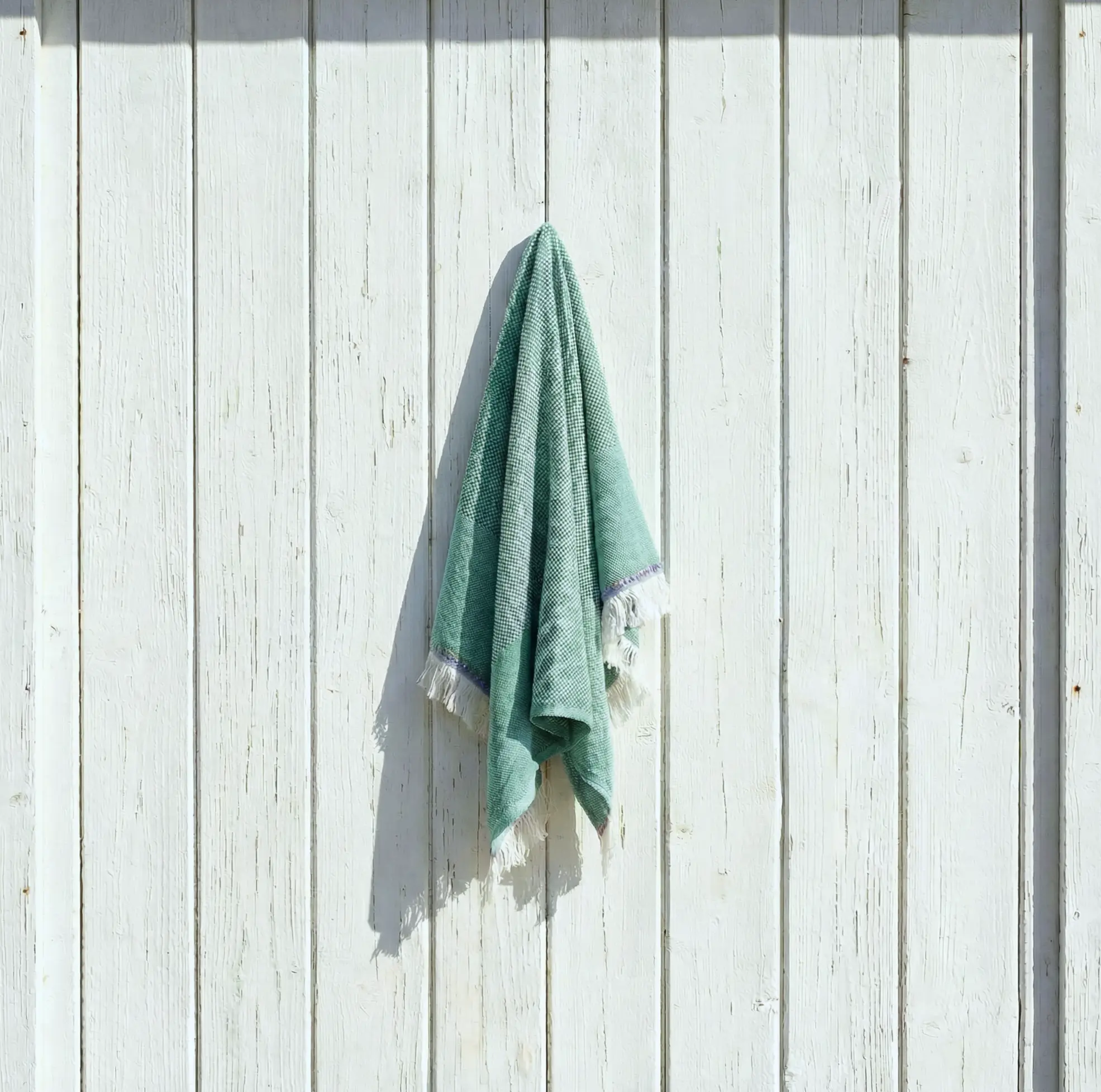 Cotton towel small green for hiking camping gym