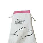 Compact Lightweight Cotton Towel Small With Carry Bag, Hiking Camping Gym, Red Small