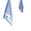 Compact Cotton Towel Set Large and Small Blue