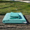Handtuch-Set Grün Aus Baumwolle Für Outdoors Und Indoors