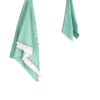 Compact Cotton Towel Set Large and Small Green