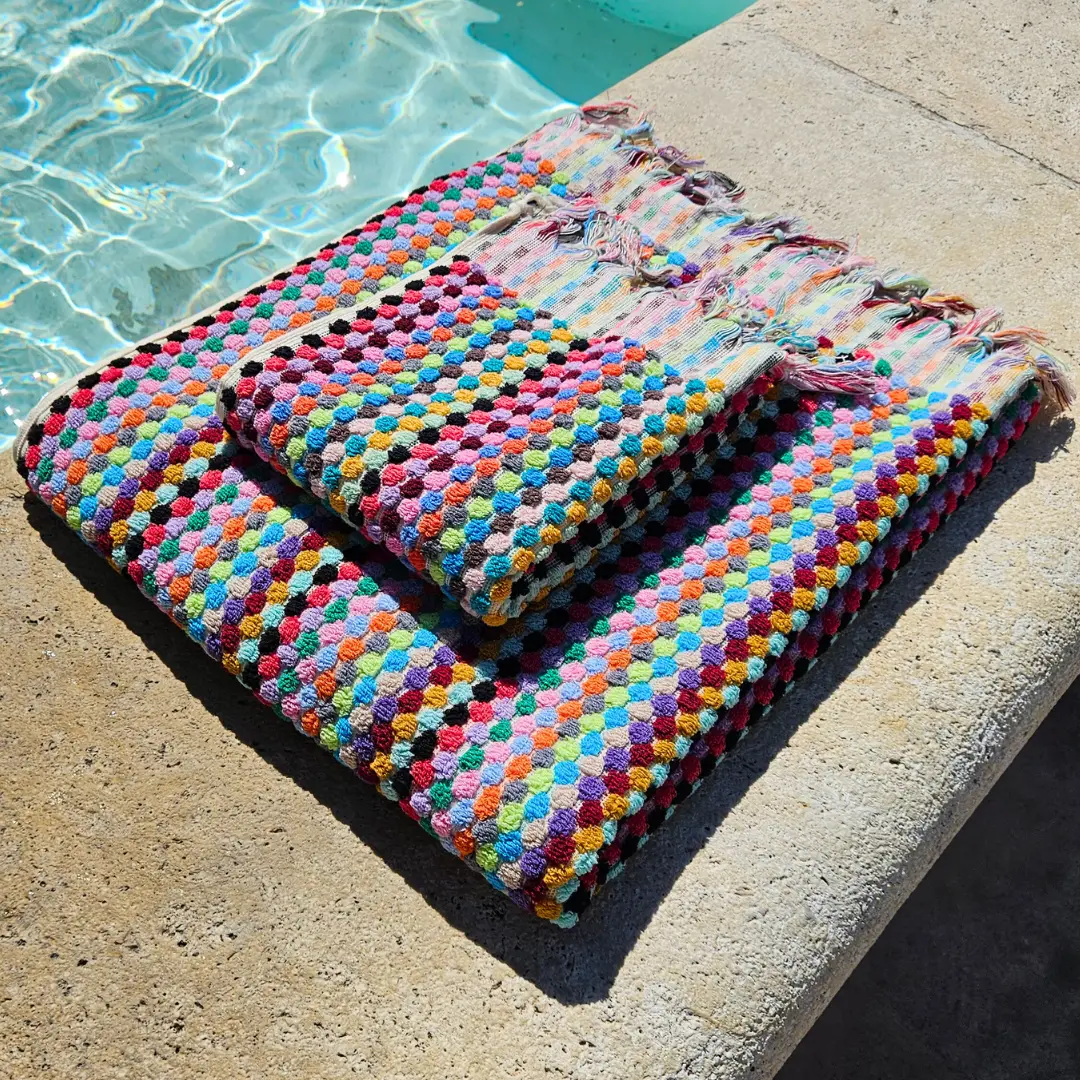 Elegant soft cotton hand towel set large and small for bathroom and swimming pool