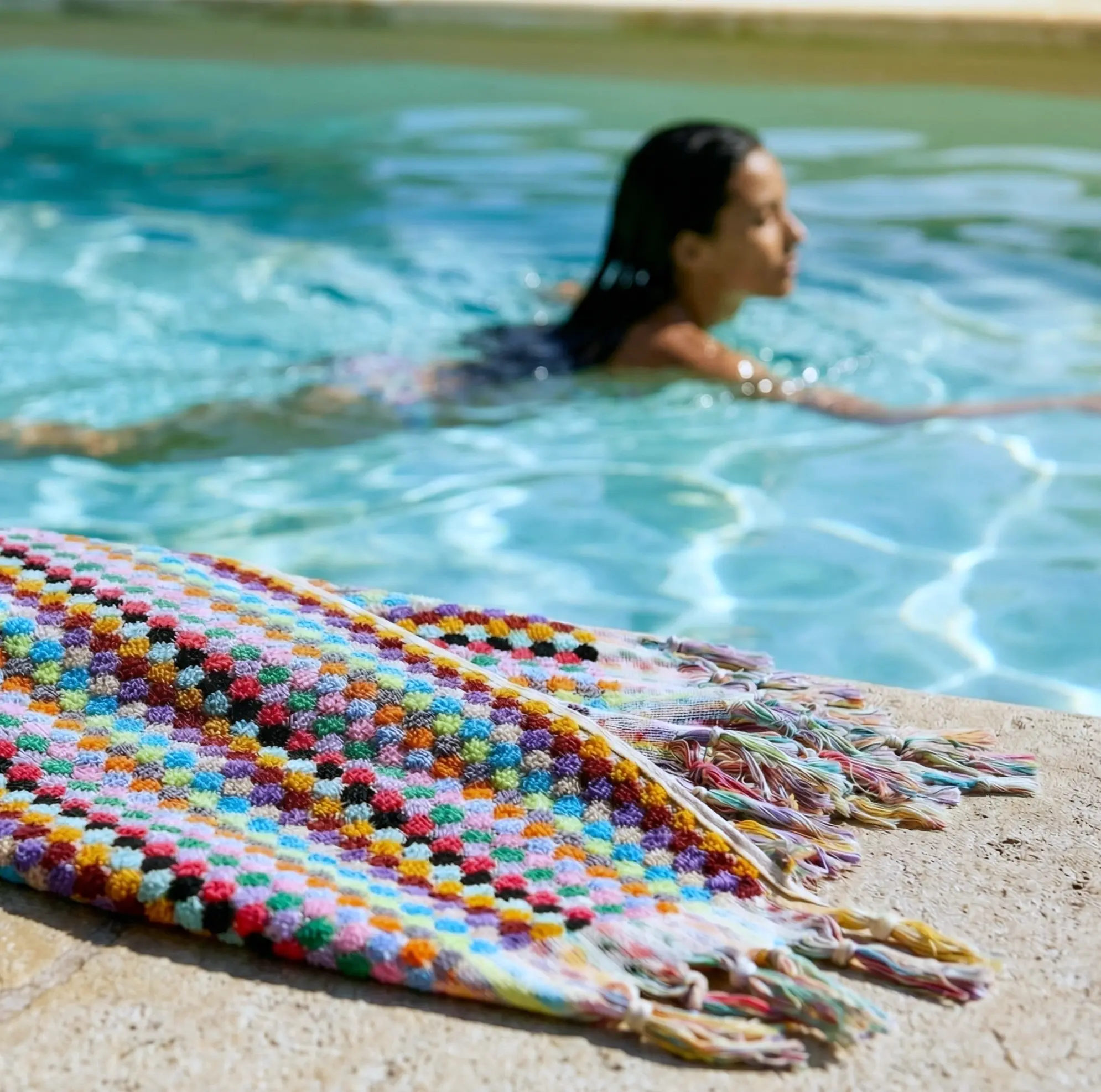 Mediterranean Swimming pool cotton towel