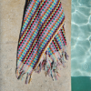Elegant Towel Colourful With Hand Made Fringes
